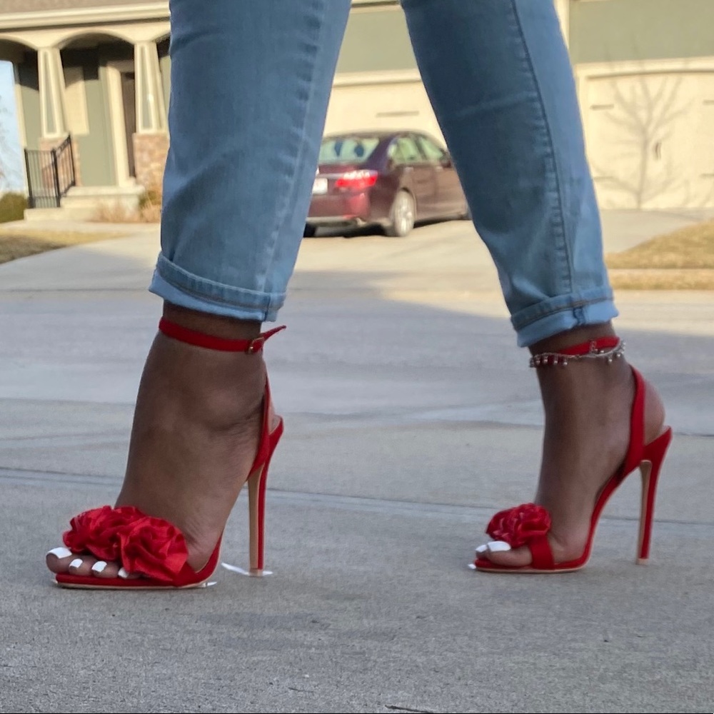 Red Rose Bud Heels